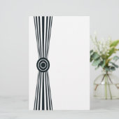 Einfach Schwarzweiss Briefpapier (Stehend Vorderseite)