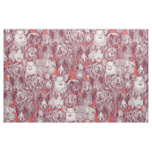 einfach Schweine Bordeauxrot Stoff (Fat Quarter (45,7 x 55,9 cm))