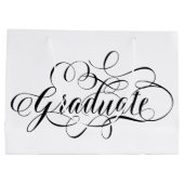 Einfach Scripted Graduate Large Gift Bag Große Geschenktüte (Rückseite)