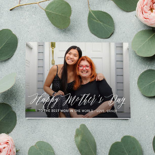 Einfach Scripted Happy Mother's Day Foto Card Karte