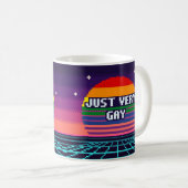 Einfach sehr schwuler Pride-Pixel-Becher Kaffeetasse (VorderseiteRechts)