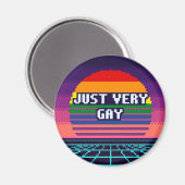 Einfach sehr schwuler Pride-Pixel-Magnet Magnet (Vorderseite/Rückseite)