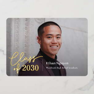 Einfach selbstbewusste Folien-Abschluss-Einladung  Folieneinladung