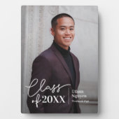 Einfach sicherer EDITABLE FARBEN Abschluss Plaque Fotoplatte (Vorderseite)