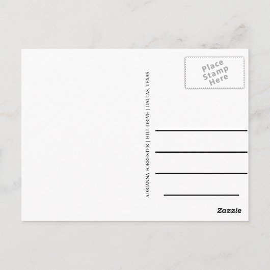 einfach | Sie hat es Save the Date im Foto gemacht Postkarte (Rückseite)