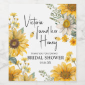 Einfach Sie hat ihre Honigbiene Brause Shower gefu Weinetikett (Einzelnes Label)