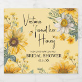 Einfach Sie hat ihre Honigbiene-Junggesellinnenabs Schaumweinetikett (Einzelnes Label)