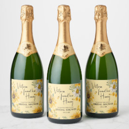 Einfach Sie hat ihren Honigbiene-Junggesellinnenab Schaumweinetikett