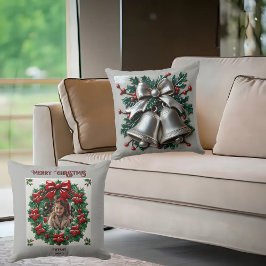 Einfach silberne Glockenwirbelkissen Kissen