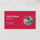 Einfach silberner Haken, handgefertigt mit Liebe Visitenkarte (Vorderseite)