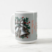 Einfach Silver Bells Weihnachten anpassbar Kaffeetasse (Vorderseite Links)