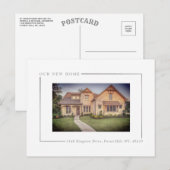 Einfach Silver Foil Foto Neue Zuhause Moving Ankündigungspostkarte (Vorne/Hinten)