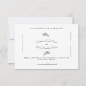 Einfach sind Sie eingeladen Tropical Wedding Websi Einladung (Rückseite)