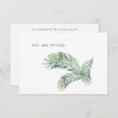 Einfach sind Sie eingeladen Tropical Wedding Websi Einladung (Vorne/Hinten)