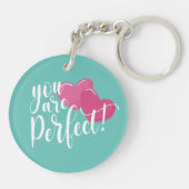 Einfach sind Sie perfekt Valentine | Schlüsselanhä Schlüsselanhänger (Rückseite)