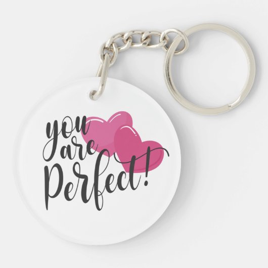 Einfach sind Sie perfekt Valentine | Schlüsselanhä Schlüsselanhänger (Rückseite)