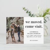 Einfach sind wir bewegt kommen Besuch Foto Typogra Ankündigung (Stehend Vorderseite)