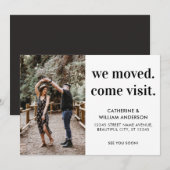 Einfach sind wir bewegt kommen Besuch Foto Typogra Ankündigung (Vorne/Hinten)