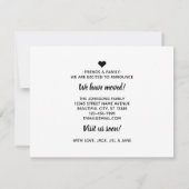 Einfach sind wir bewegt Kommen Sie besuchen Anruf Ankündigung (Rückseite)