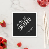 Einfach sind wir so Verlobte Diamantring-Verlobung Serviette (Beispiel)