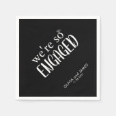 Einfach sind wir so Verlobte Diamantring-Verlobung Serviette (Vorderseite)