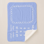 Einfach skalierter Rectangle Frame Baby Meilenstei Sherpadecke (Vorderseite)