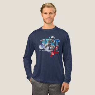Einfach Ski (Dunkler Modus)   Langarm für Herren Tri-Blend Shirt