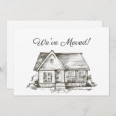 Einfach skizziert Haus neue Adresse Ankündigung (Vorne/Hinten)