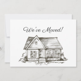 Einfach skizziert Haus neue Adresse Ankündigung