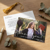 Einfach Skript Abschluss Foto Vielen Dank Postkarte