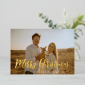 Einfach Skriptes Foto Folien Feiertagskarte (Stehend vorne)