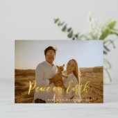 Einfach Skriptes Foto Folien Feiertagskarte (Stehend vorne)