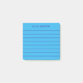 Einfach Sky Blue Add Name Lined Post-it Klebezettel (Vorderseite)