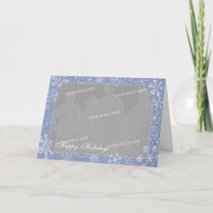 Einfach Snowflake Art Personalisierter Bilderrahme Feiertagskarte