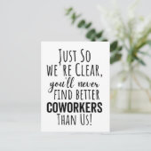 einfach so war klar, dass man nie bessere Arbeit f Postkarte (Stehend Vorderseite)