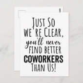 einfach so war klar, dass man nie bessere Arbeit f Postkarte (Vorne/Hinten)