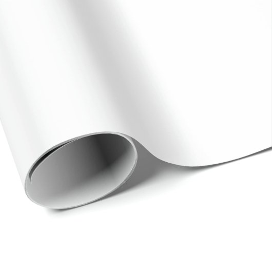 Einfach-Solid-Weiß Geschenkpapier (Rolleneckpunkt)