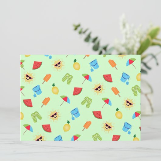 Einfach Sommer Einladung (Stehend Vorderseite)