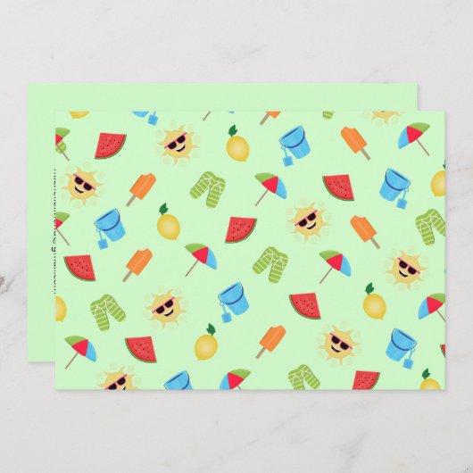 Einfach Sommer Einladung (Vorne/Hinten)