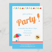 Einfach Sommer Einladung (Vorne/Hinten)