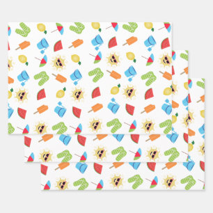 Einfach Sommer Geschenkpapier Set