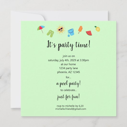 Einfach Sommer Save The Date (Rückseite)