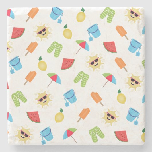 Einfach Sommer Steinuntersetzer (Vorderseite)