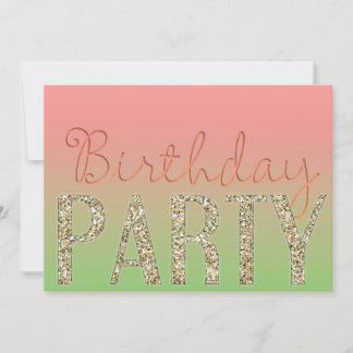 Einfach Sparkle Niedlich Girl Birthday Party Einla Einladung