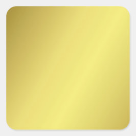 Einfach Spaß, hell und elegant goldgelb Quadratischer Aufkleber