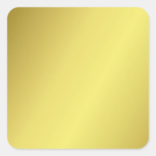 Einfach Spaß, hell und elegant goldgelb Quadratischer Aufkleber