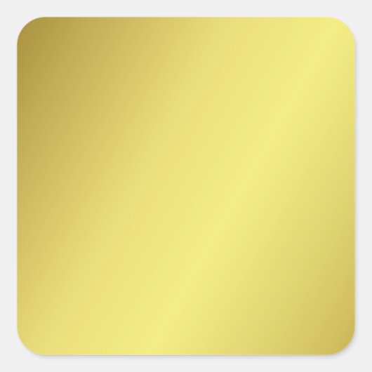 Einfach Spaß, hell und elegant goldgelb Quadratischer Aufkleber (Vorderseite)