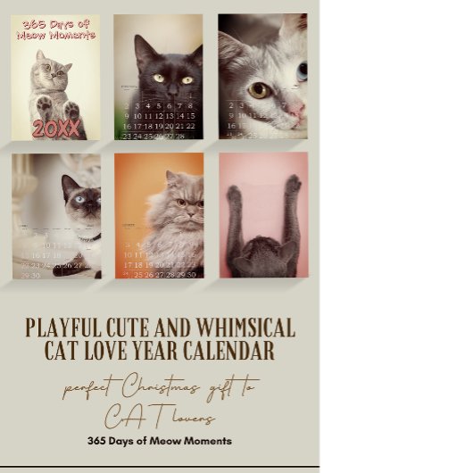 Einfach spielbar Niedlich und virtuell CAT-Liebe J Kalender
