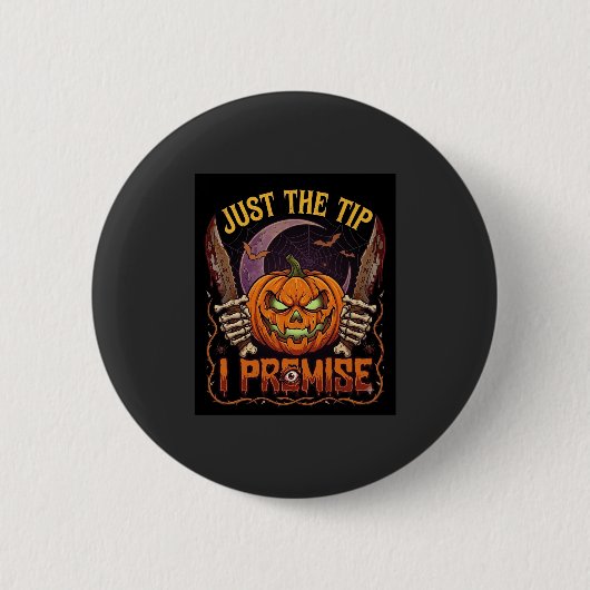 Einfach Spitze Prämisse Halloween-Kürbis Blutmesse Button (Vorderseite)