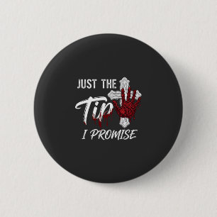 Einfach Spitze Versprechen Halloween Bluthand Kreu Button